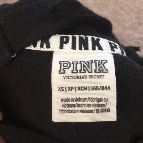 Black Cropped Pink Nation Hoodie - Picture 4 of 4